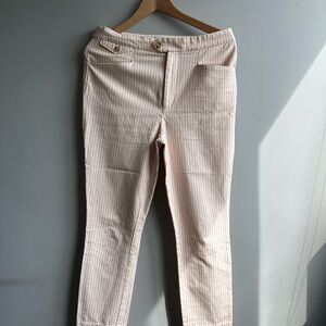 Anthropologie Slim Light Pink Pinstripe Chinos